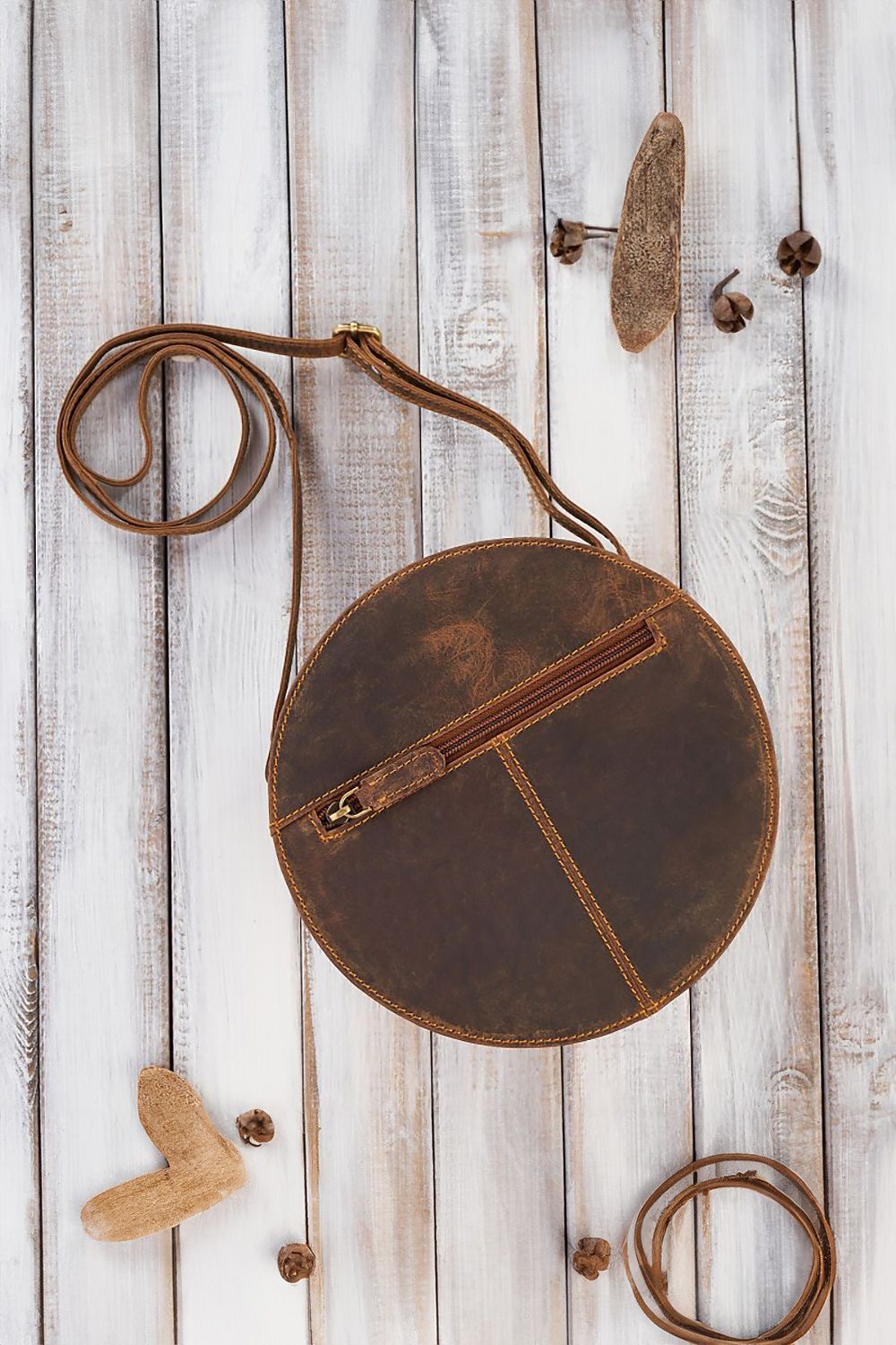 Natural leather bag model 191522 Galanter-Fashion Nordic