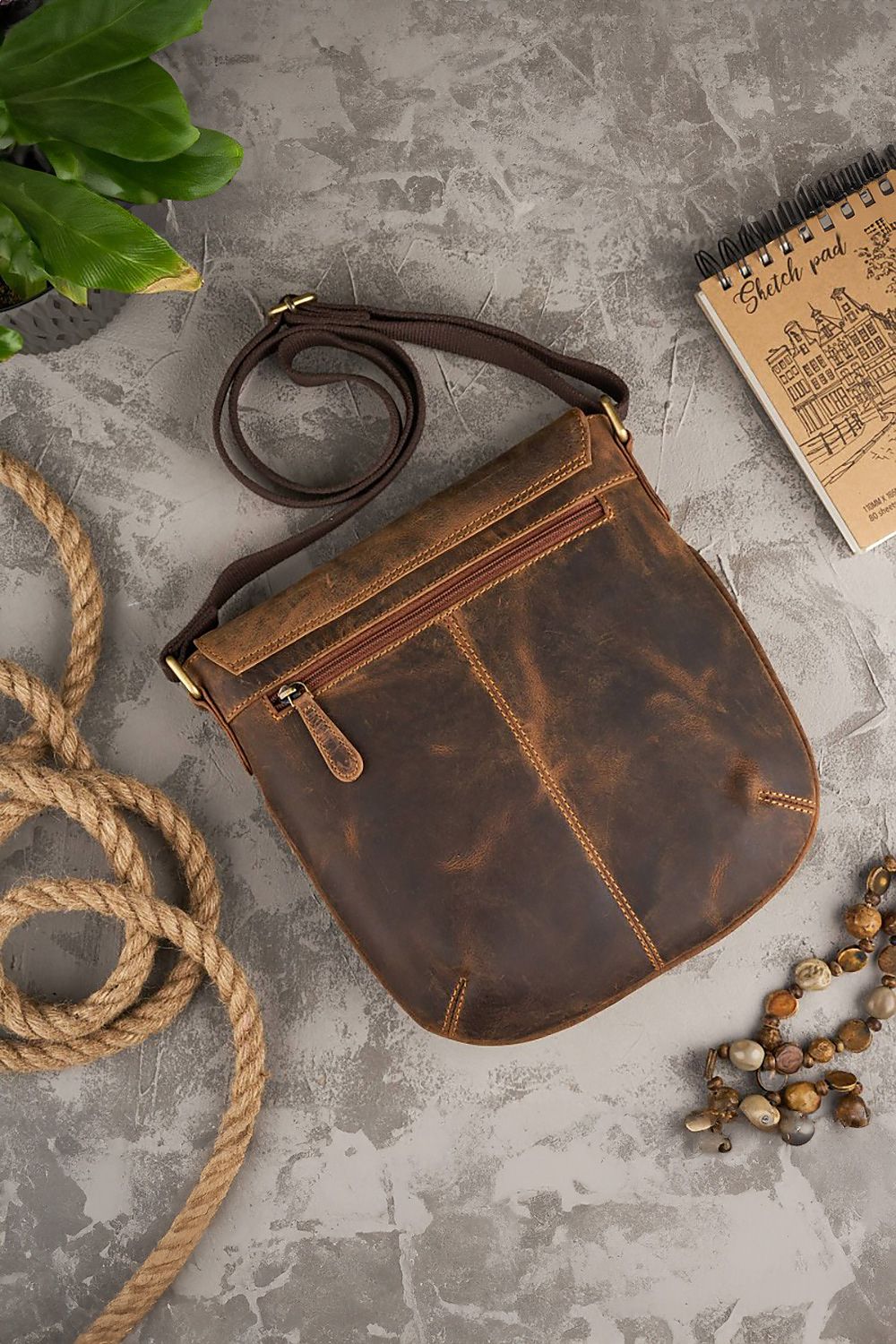 Natural leather bag model 191537 Galanter-Fashion Nordic