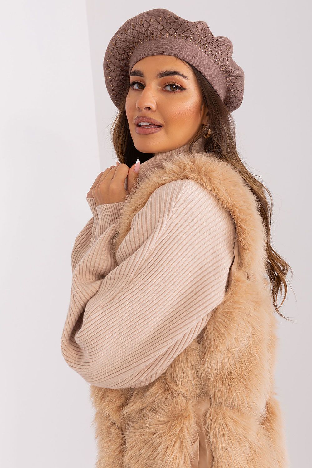 Beret model 208244 AT-Fashion Nordic